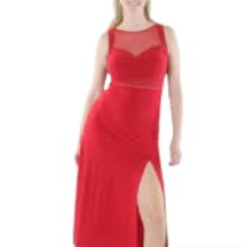 NW Nightway Evening Gown  Red Sleeveless Dress
